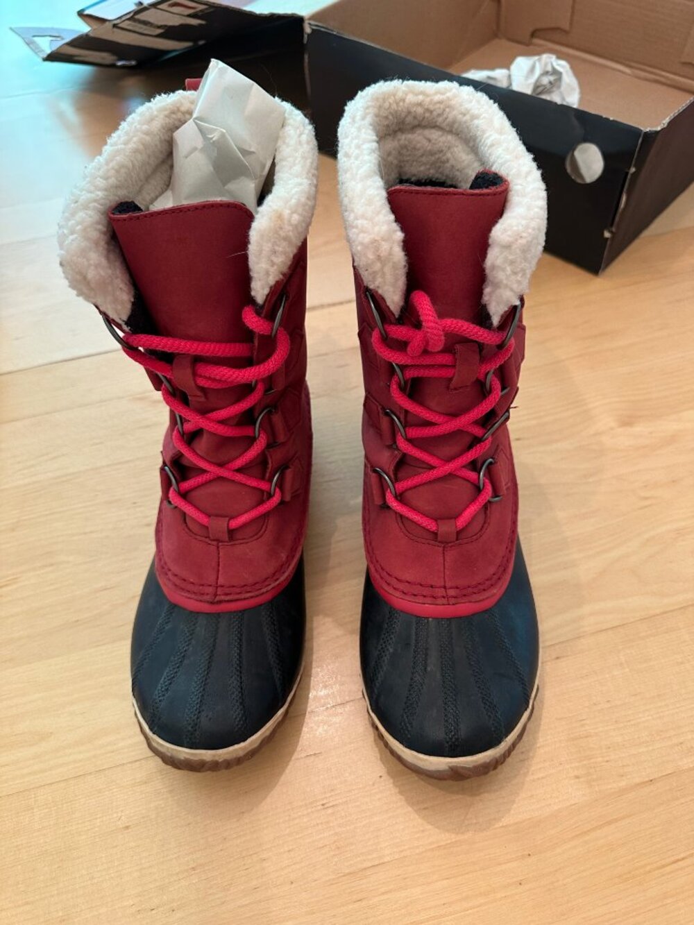 SOREL Caribou Slim - Red Element - Size Women's 9.5 - Picture 3 of 6